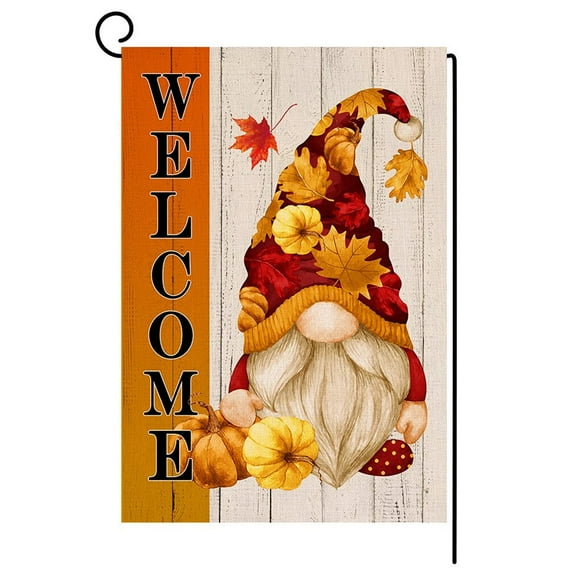 kurtrusly Drapeau de Jardin Action de Grâce Bannière Imprimée Double Face Toile de Jute Décoration Extérieure Panneau de Cour, Type 5