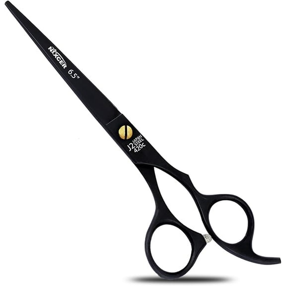 NIXCER PROFESSIONAL SERIES RAZOR EDGE MOOSE SCREW 6.5" HAIR CUTTING SCISSOR BLACK