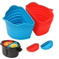 thumbnail image 1 of Doublures pour Mijoteuse, Lot de 2 Séparateurs en Silicone pour Casserole Ovale de 6 QT, Réutilisables et Étanches, 1 of 8