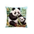 thumbnail image 2 of Winter Pillowcase Pandas Theme Decorative Cushion Cover Festive Style Sofa Bed, 2 of 6