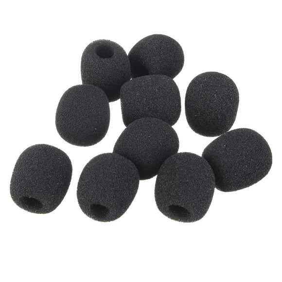 Cubiertas de Espuma Pequeñas Parabrisas Parabrisas para Micrófono 18 Mm X 8 Mm 10 Piezas Negro Yuyangstore Cubiertas de micrófono