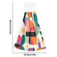 thumbnail image 6 of Yayeee Kitchen Hanging Hand Towels Set of 2 with Loop Bathroom Absorbent Tie Towel, Beige Abstract, 6 of 7