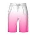 thumbnail image 4 of WXLWZYWL Mens Summer Casual Shorts Gradient Print Shorts Baggy Drawstring Elastic Lightweight Beach Shorts Quick Dry Surfing Swimming Trunks with Compression Liner Bathing Suits, 4 of 4