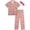 Pink Brown Bows, variant on Girls Pajama Set Soft Cozy Button Down Sleepwear Pajamas for Girls with Spa Headband 2 Piece