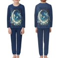 thumbnail image 3 of DISNIMO Butterfly Moonlight Flower Pajama Set Girls Size 8 Pajama Sets Kids Girls Size 9-10 Boys Pajamas 2 Piece Night Pjs for Kids Girls Cute Pj Set Pants Soft Kids Long Sleeve Sleepwear, 3 of 7