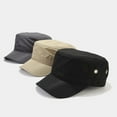 thumbnail image 5 of Fashion Cadet Hat Army Baseball Cap Military Adjustable Plain Womens Mens Hat, 5 of 9