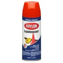 Krylon K03101777 Krylon Fluorescent Paint Red Orange Gloss 11 oz. Spray Paint, Multi-Surface, (1 Piece, 1 Pack)