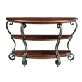 thumbnail image 6 of Sofa Table Traditional Style Brown Cherry Ornate Design Open Shelf wood 1pc Sofa Table Living Room, 6 of 9