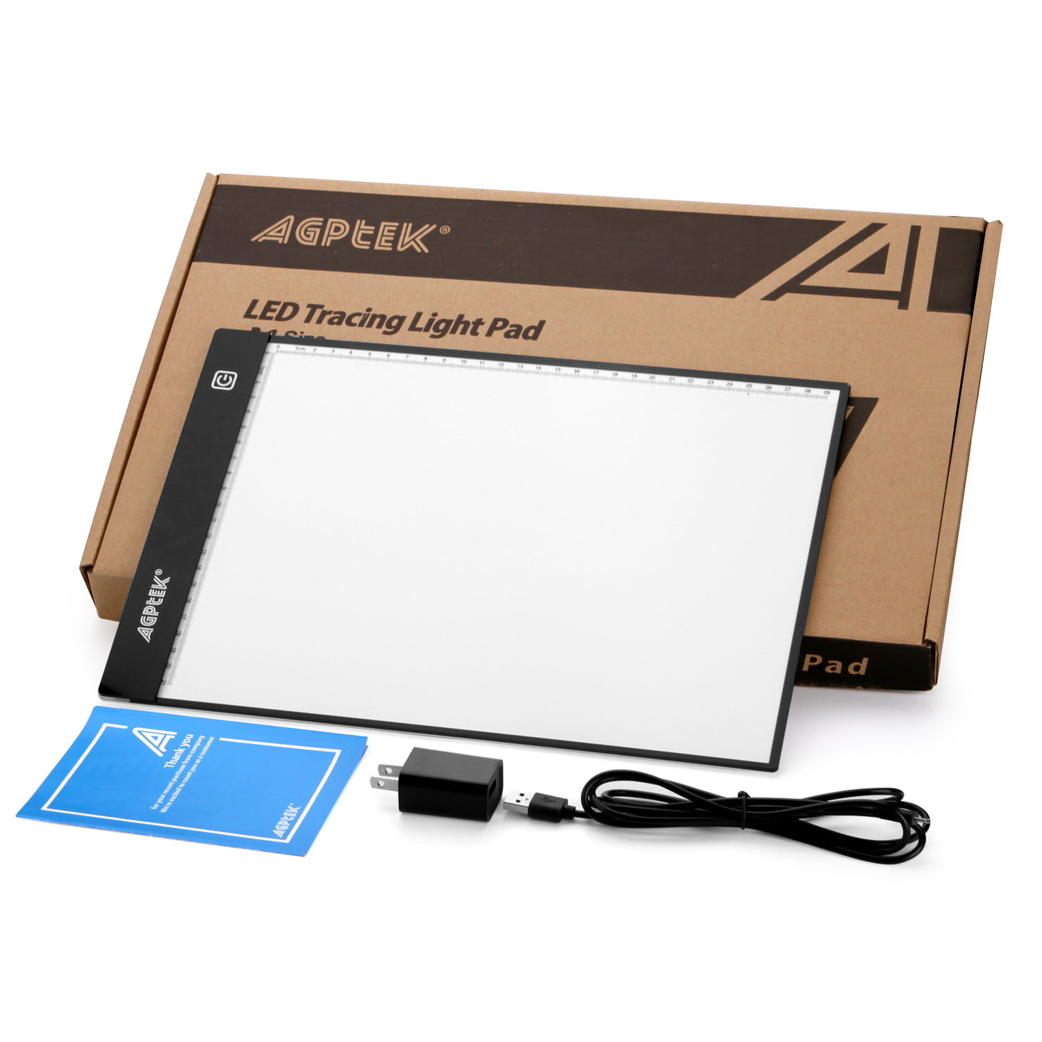 AGPtek A4 Plus LED Light Box Eye Protection Artcraft Tracing Pad USB Powered Dimmable Brightness with Memory Function for Artists Drawing Sketching Animation X-Ray Viewing 