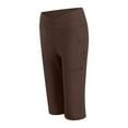 thumbnail image 5 of vigerkar Womens Yoga Capri Pants High Waist Capri Leggings with Pockets Wide Leg Exercise Workout Summer Pants 2025 Coffee, 3XL, 5 of 6