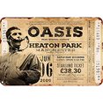 thumbnail image 1 of Placa Metal Vintage Ygjytge Banda Oasis Pintura Hierro Rectangular Artística para bar 40x30cm, 1 of 10