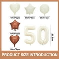 thumbnail image 2 of 30th 40th 50th 60th Birthday Balloons 40 Inch, Birthday Decorations, Balloon set, Birthday Party Decorations SuppliesStyle:Style 3;, 2 of 6