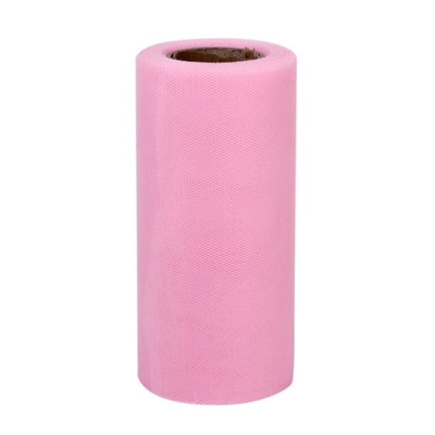 KAKOWELY Rollo de tul de 22 m x 15 cm para decoración de banquetes, bodas y manualidades (rosa)