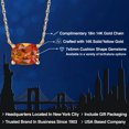thumbnail image 2 of Gem Stone King 14K Yellow Gold Ecstasy Mystic Topaz Pendant Necklace for Women | 1.00 Cttw | Gemstone November Birthstone | Cushion 7X5MM | With 18 inch Chain, 2 of 6