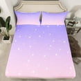 thumbnail image 2 of Castle Fairy Starry Sky Full Size Sheets 4-Piece for Boys Girls,Dreamy Princess Breathable Bed Sheets,Gradient Pink Purple Lightweight Sheet Sets,Luxury Bedroom Decor, 2 of 7