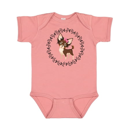 

Inktastic Long Haired Chihuahua Dog Gift Baby Girl Bodysuit