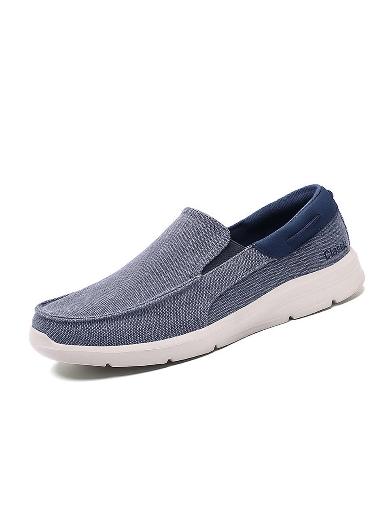 Men's Loafers Breathable Flats Driving Boat Slip On Comfy  Casual Canvas Shoes 