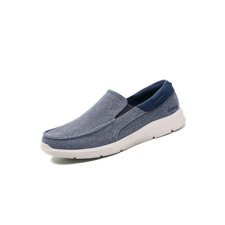 

SIMANLAN Canvas Shoes for Men Slip On Deck Shoes Casual Loafer Walking Boat Shoes