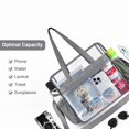 thumbnail image 5 of Heavy Duty Stadium Approved Clear Shoulder Tote Bag, Large Transparent Travel Storage Bag for Sports Events, Office Work & Daily School Use, Gray, 5 of 6
