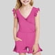 thumbnail image 2 of Odeerbi 7-16 Años Traje de Baño Hawaiano de Una Pieza Para Niñas Traje de Baño Hawaiano de Colores Sólidos Con Bolsillo, 2 of 9