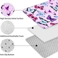 thumbnail image 5 of Pink Butterfly Pattern Bathroom Rugs Sets 3 Piece,Toilet Cover Set,Absorbent Non Slip Bathroom Mats Sets with U-Shaped Contour Rug Toilet Rug Set, 5 of 5