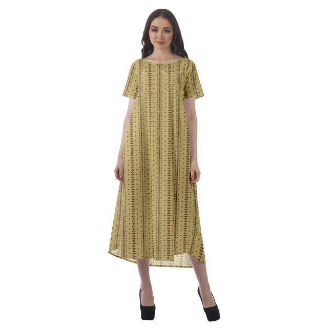 Moomaya Tenues d'Été Femmes Coton Flex Imprimées Robes Décontractées