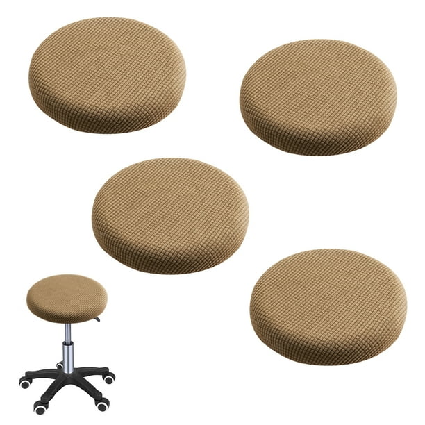 Fundas para taburetes redondas, 4 fundas elásticas para taburetes de bar, fundas elásticas para sillas de bar, fundas para asientos de taburetes de bar para sillas de 32 y 40 cm