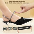 thumbnail image 3 of 2 Pcs Rhinestone Elastic Shoe Straps High Heels Shoe Belts Detachable Anti-loose Straps for Sandals Slippers Secure Fit, 3 of 8