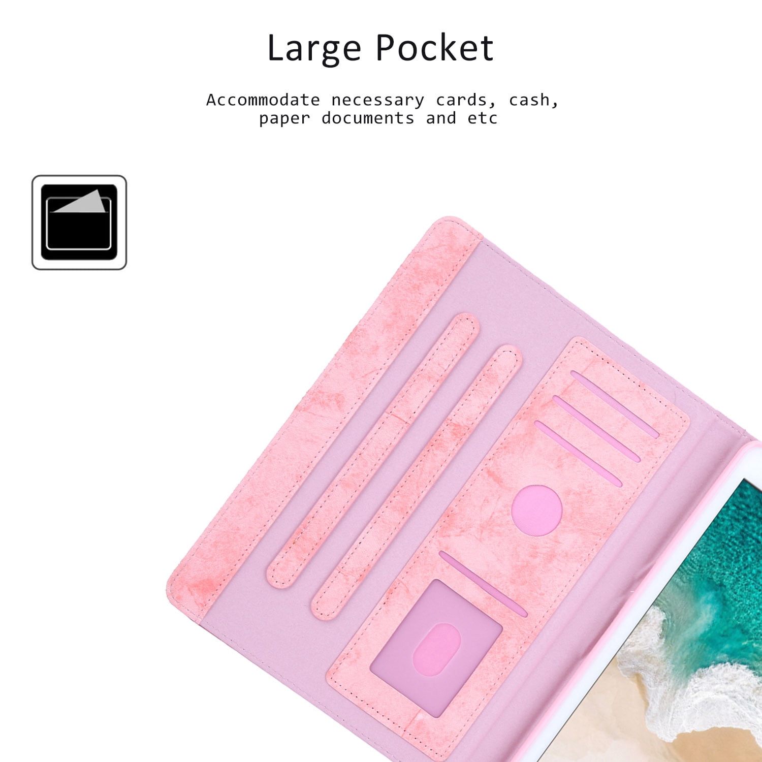 Allytech iPad 8th Gen 2020 Case 10.2 Inch, iPad 7th Gen 2019 Case, PU Leather Slim Fit Multi Angle Stand Smart Cover Auto Sleep Wake Shockproof Folio Flip Pencil Holder Case for Apple iPad 10.2",Pink