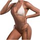 thumbnail image 1 of Traje de baño de dos piezas Bikini de un hombro Traje de baño de mujer Traje de baño de bloque de color Fridja  nalpqowj56244, 1 of 9