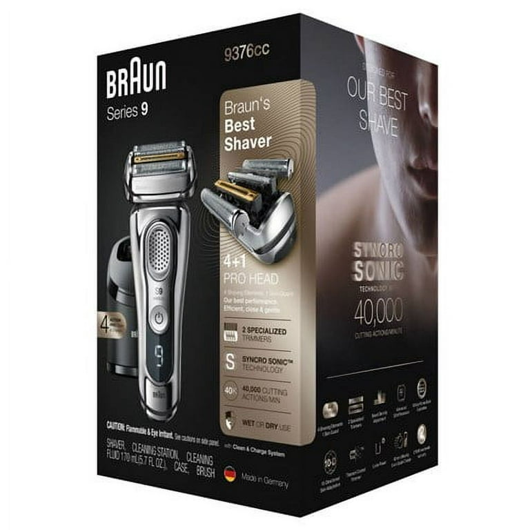 Braun Series 9 9376CC Wet & Dry Men's Rechargeable Electric Precision  Trimmer (100% Waterproof) With Travel Case & Cleaning Cartridge 