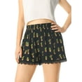 thumbnail image 1 of INSPIRE CHIC Short en Dentelle Imprimée pour Femmes P (US 6) Imprimé Noir-Cactus 2 3/4 Pouces, 1 of 5