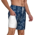thumbnail image 3 of Balery Sea Turtle Mens Swim Trunks Swim Shorts for Men Quick Dry Inseam Beach Shorts with Compression Liner Pocket-X-Large, 3 of 9