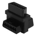 thumbnail image 1 of OBD Splitter Connector, Durable 16 Pin Male To 2 Female Easy To Use 16 Pin OBD2 Adapter  For Diagnostic Extender, 1 of 8