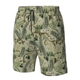 thumbnail image 5 of Naloa Tropical Plants Green Men's Beach Shorts, Surfing shorts, Swim trunks, Quick Dry Swim Trunks for Surfing Beach Fun - Medium, 5 of 9