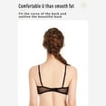 thumbnail image 3 of Bigersell Strappy Bra Wirefree Bra Thin Cup Girl Comfortable Lace Underwear Women Size Soft Bra, Style 7497, Black 36B, 3 of 4