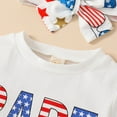 thumbnail image 5 of WUANDIXFA Newborn Outfits Baby Girl 4th of July Clothes 250 Anniversary USA Memorial Day Outfit Baby Girl Toddler Girl Clothes 12-18 Months,White, 5 of 7