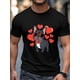 thumbnail image 5 of Men's T-Shirt,Short Sleeve Tee Shirt Casual Tops Dog Red Love Heart Crew Neck T Shirts for Men, 5 of 8