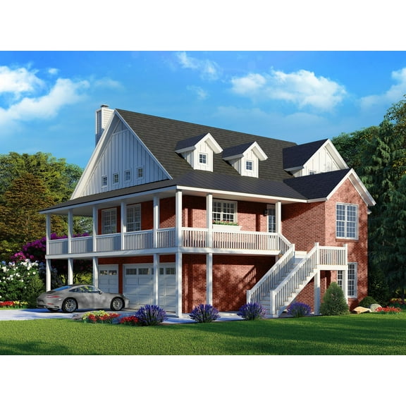 763-16851: Traditional Country 3 Bed, 2 Bath Luxury Home Plan, 3101 Sq Ft: Full Blueprints with License to Build by Home Plan Marketplace - Lesuto