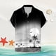 thumbnail image 2 of Camisas s Para Hombre Slim Fit Camisas casuales de manga corta para hombre con estampado 3D, camisas de blusa superior de moda (Black, L), 2 of 3