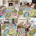 thumbnail image 5 of Colorful Flip Flops Area Rug 6x9 FT, Non Slip Living Room Throw Carpet, Summer Blue Beach Ocean Washable Soft Large Floor Carpet Non-Shedding Rug for Bedroom Dining Room Play Room, 5 of 9