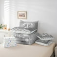 thumbnail image 6 of Castle Fairy Cartoon Ribbon Bow Twin Bedding Sets 7-Piece for Kids Children Teens,Bling Grey Glitter Bedding Comforter Set Microfiber,Geometric Plaid Breathable Sheet Sets,Ultra Soft Home Decor, 6 of 8