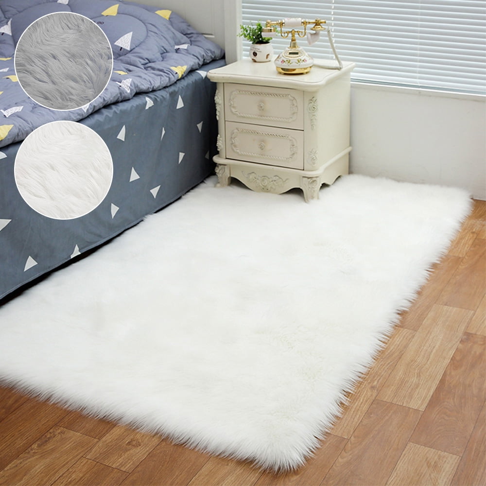 ODOMY Soft Fluffy Area Rugs Small Sofa Mat for Kitchen Bedroom Living