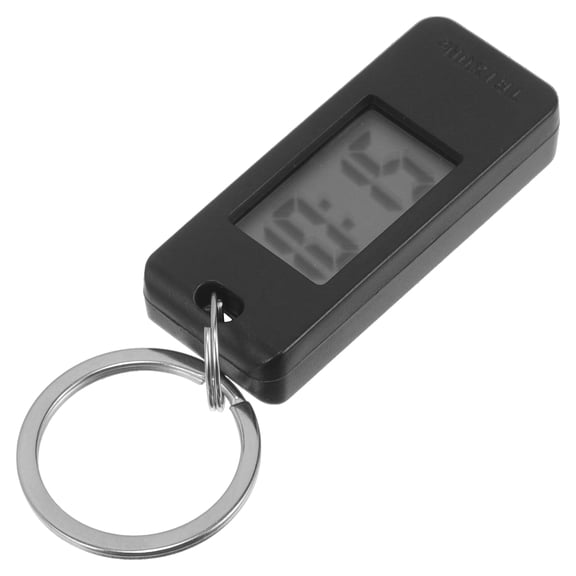 LEORX Black Keychain Digital Watch for Students Lightweight Durable ABS Zinc Alloy Compact Design 100% Accurate Time