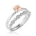 thumbnail image 3 of Spectacular And Decorative 1.50 Carat Round Cut Morganite Solitaire Engagement Ring, Wedding Ring, Bridal Set in 10k Solid White Gold, Gift For Her, Promise Ring, Anniversary, 3 of 3