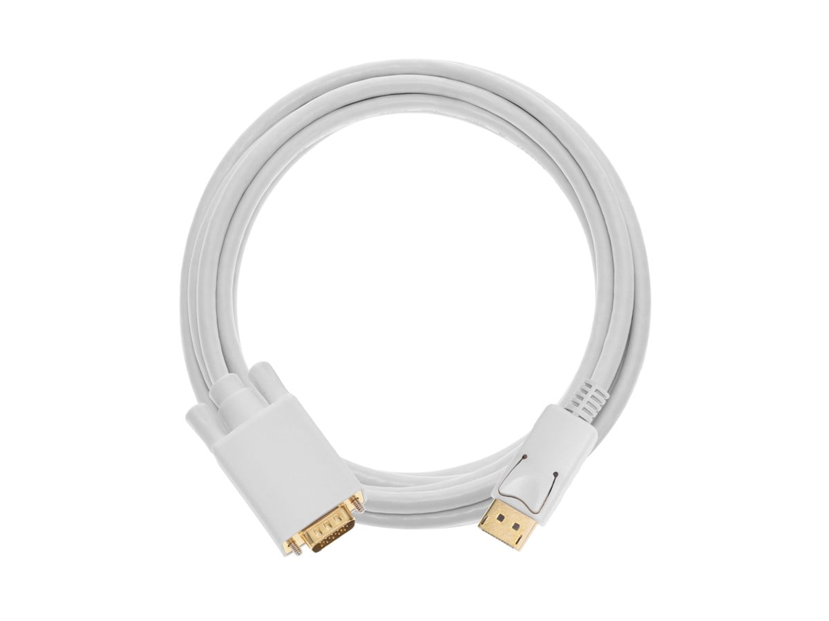 Monoprice 10ft 28AWG DisplayPort to VGA Cable - White