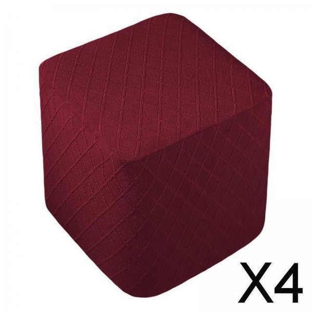 4x Funda Otomana para Reposapiés,Muebles con Fondo Elástico,Cubierta Otomana Elástica Lavable,Fundas Otomanas para Reposapiés Taburete 4 piezas