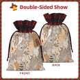 thumbnail image 2 of Rocae World Map With Animals Print Christmas Drawstring Linen Gift Bag with Drawstrings Treat Bag Goody Present Bags for Christmas Party Favor, 2 of 8