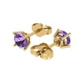 thumbnail image 2 of Clara Pucci 1Ct Alexandrite Round Cut VVS1 Push Back Stud 18k Solid hypoallergenic Gold Designer Earrings For June, 2 of 7
