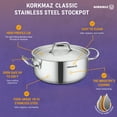 thumbnail image 3 of Korkmaz Stainless Steel Low Casserole-26.5 Quart, a2743, 3 of 4